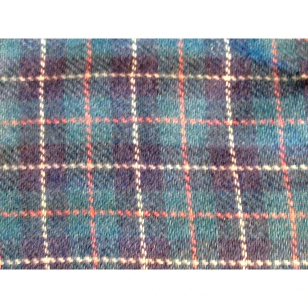 J. CREW Midi Tartan Plaid Skirt Women 14 Blue Wool Blend Belt Academia Old Money